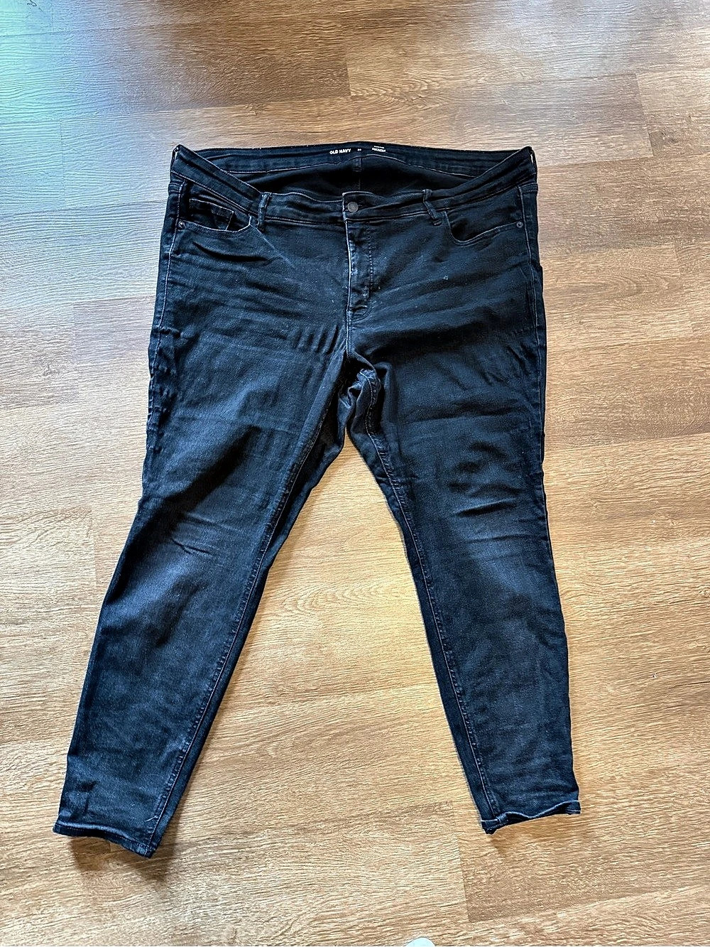 OLD NAVY Rockstar High-Rise Super Skinny Secret-Smooth Pocket Jeans Waist 22